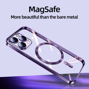iPhone Series Luxury HD Plating Magnetic Magsafe Wireless Charging Case
