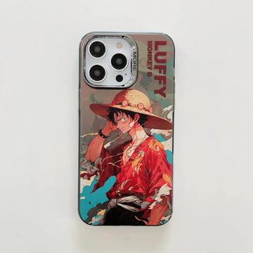 iPhone 14 Series One Piece Luffy Anime Case With Camera Bumper