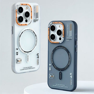 iPhone 14 Series Cyber Clear Frosted Magsafe iPhone Case With Camera Bumper