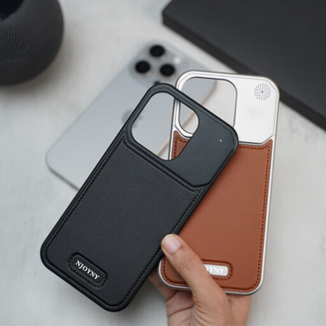 iPhone 15 Series Leather Aromatherapy Metal Case