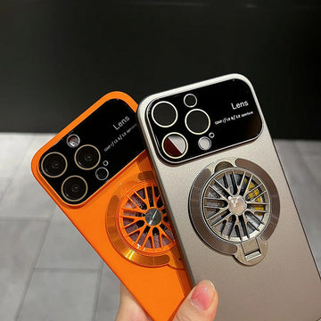 iPhone 13 Series Gyroscope Rotation Magnetic Stand Case With Camera Protection