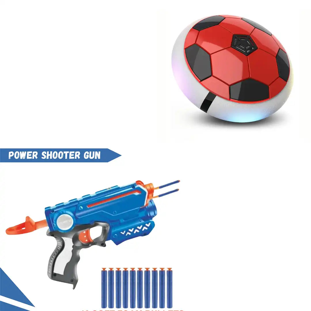 Combo Pack of 2 in 1, Hover Ball - Battery and Foam Blaster Gun