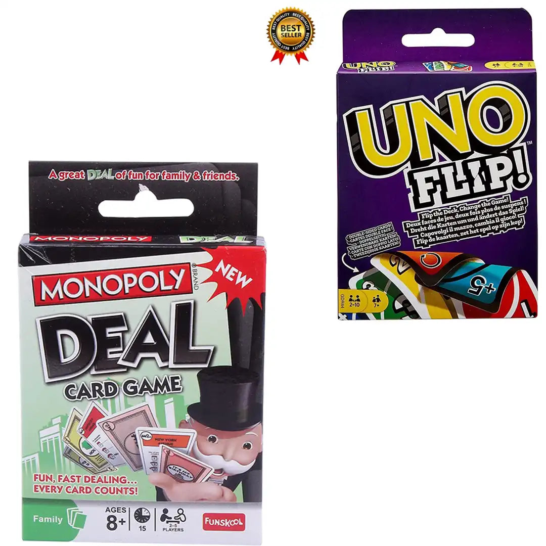 Combo Pack of 2 in 1, Mono card and uno flip