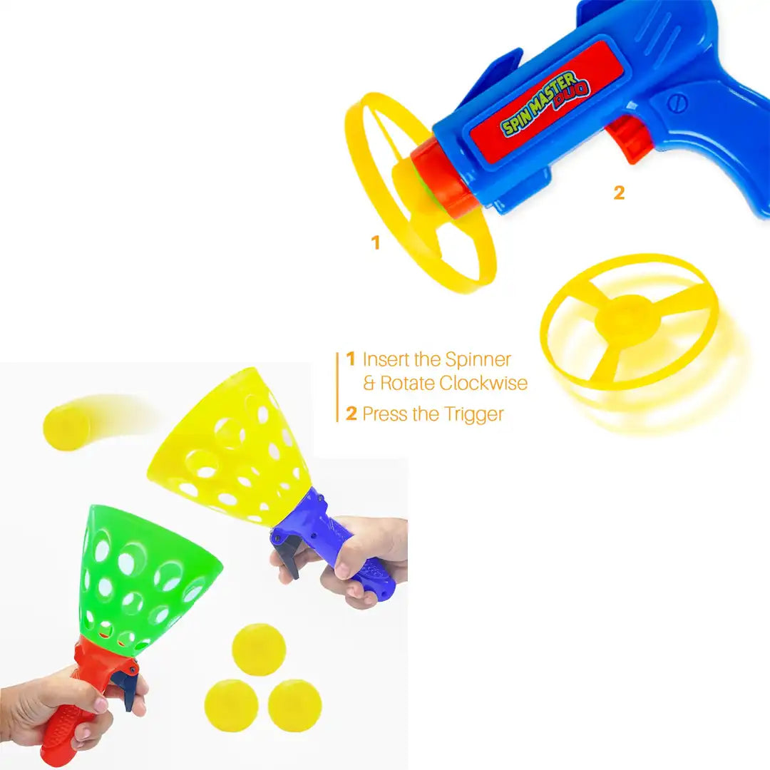 Combo Pack of 2 in 1, Spin Master Duo and Pop n Catch