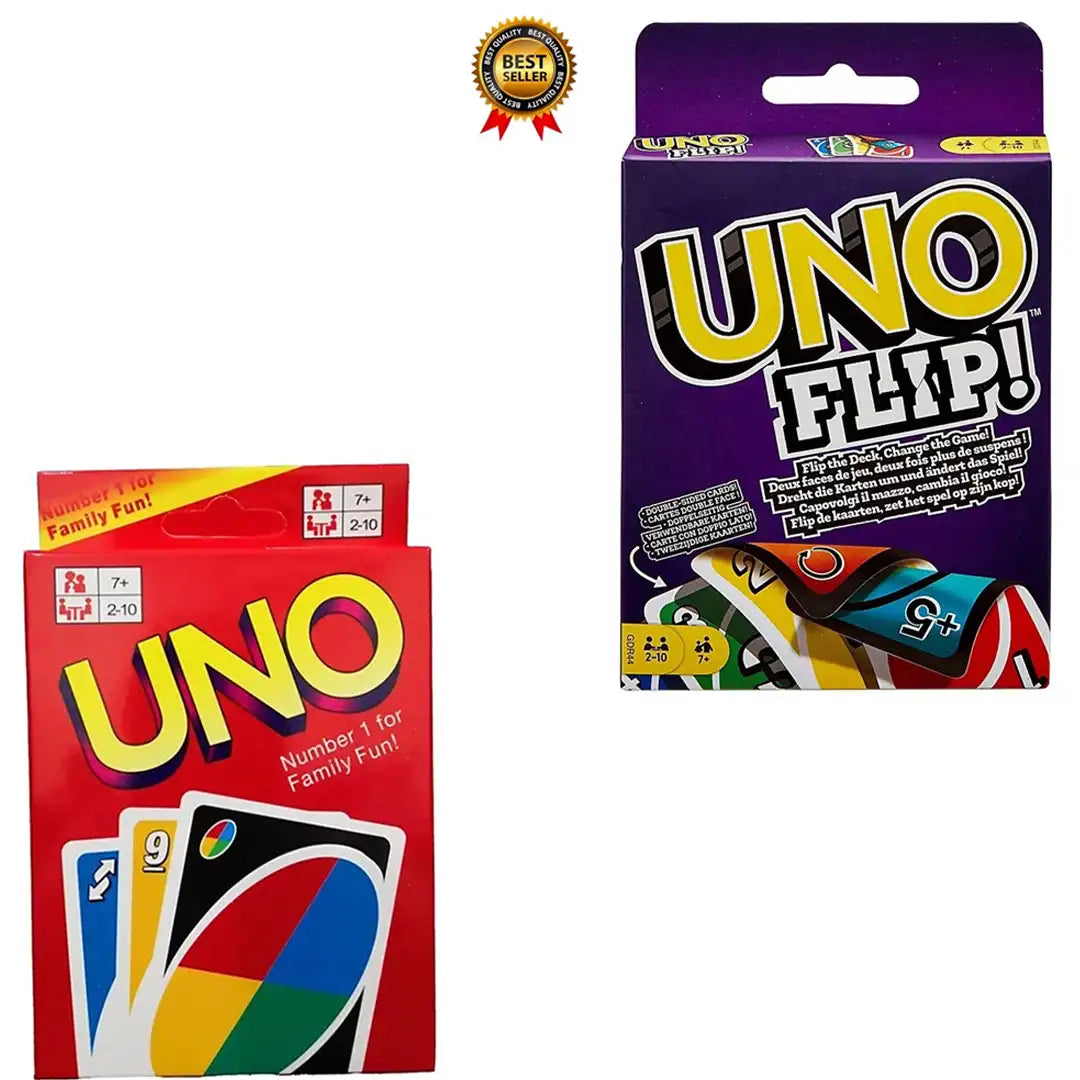 Combo Pack of 2 in 1, uno flip Double Sided and uno card