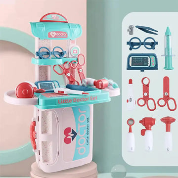 Doctor Play Set Toy for Kids -Convertible Suitcase Doctor Set For Boys and Girls With Accessories