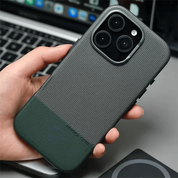 iPhone Series Luxury Hit Color Wireless Charging For MagSafe Alloy Lens Shockproof Leather Magnetic Case