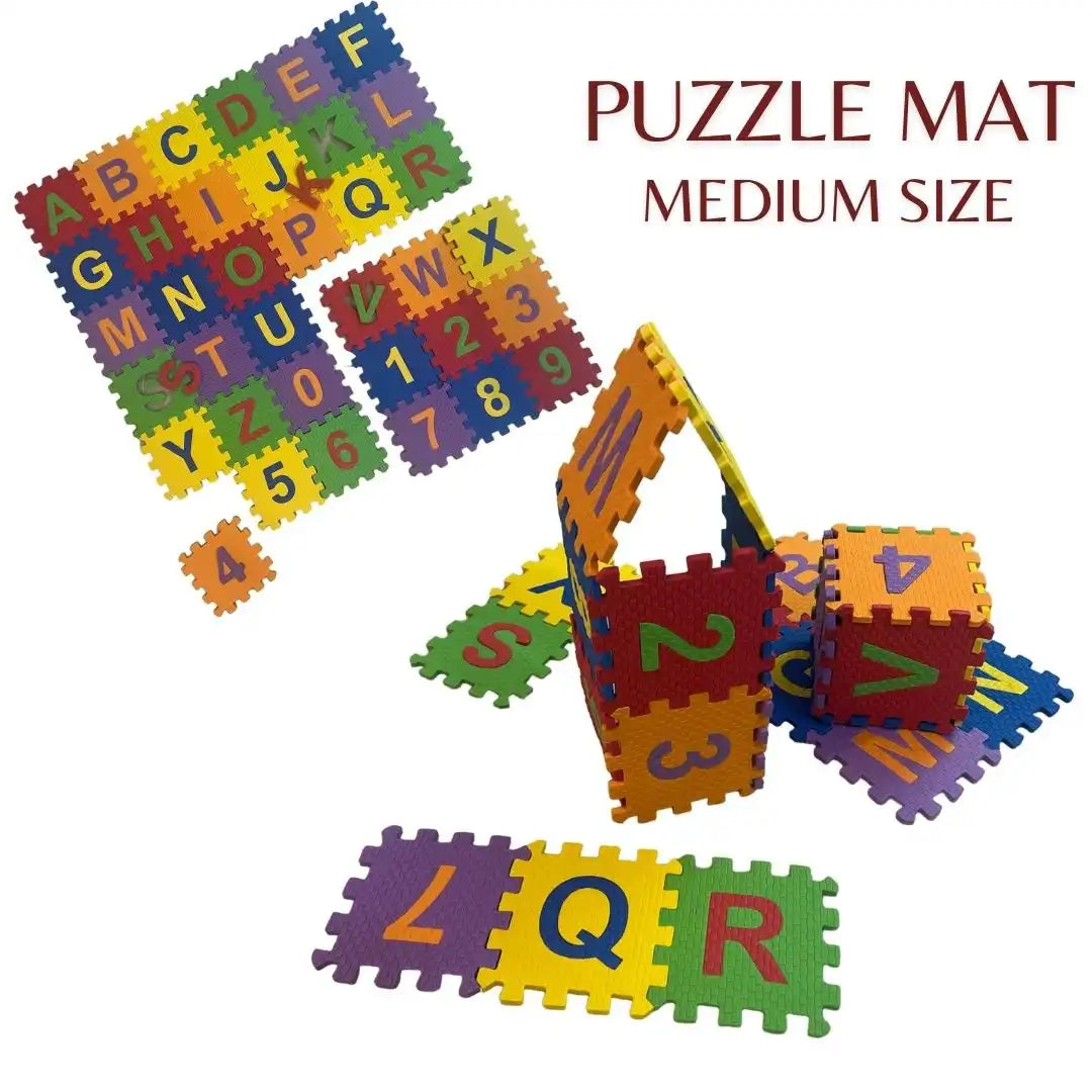 Alphabets and Numbers Mat - Medium Size Foam Puzzle Toy