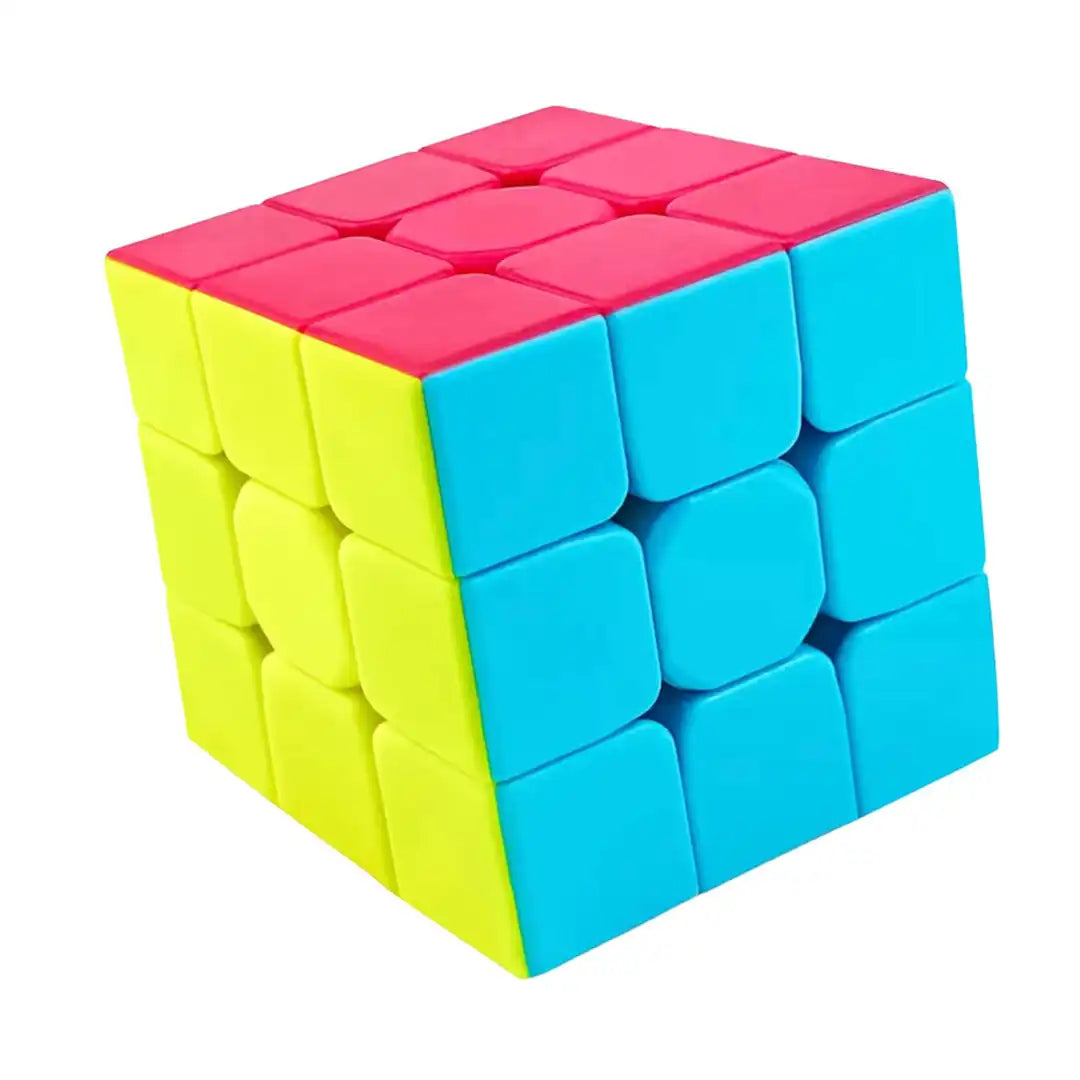 Cubes 3X3 High Speed Sticker Less Cube Puzzle Game Toy - Multicolor