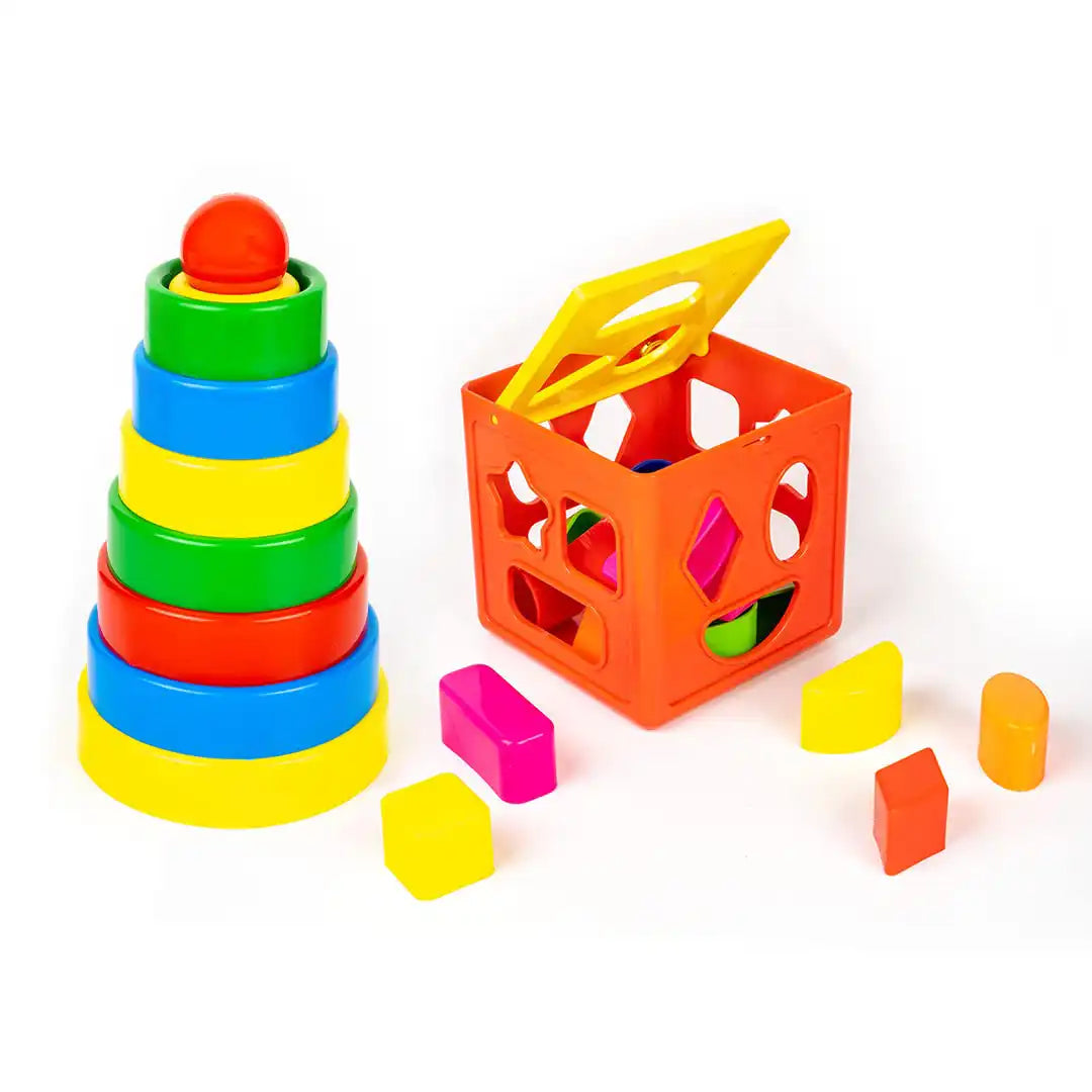 Shape Sorter Toy & Stacking Toy for Kids