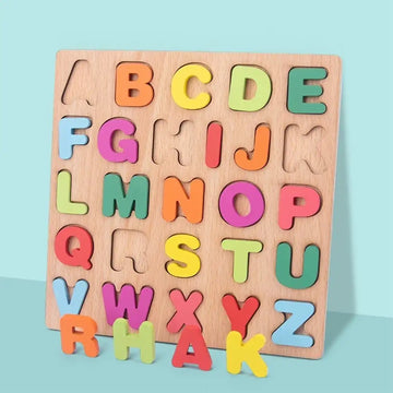 Wooden Puzzle Toddlers Toy for Kids - Alphabets Puzzle Set