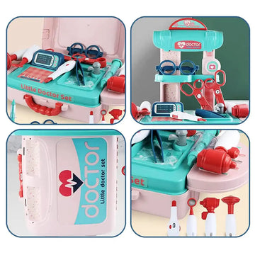 Doctor Play Set Toy for Kids -Convertible Suitcase Doctor Set For Boys and Girls With Accessories