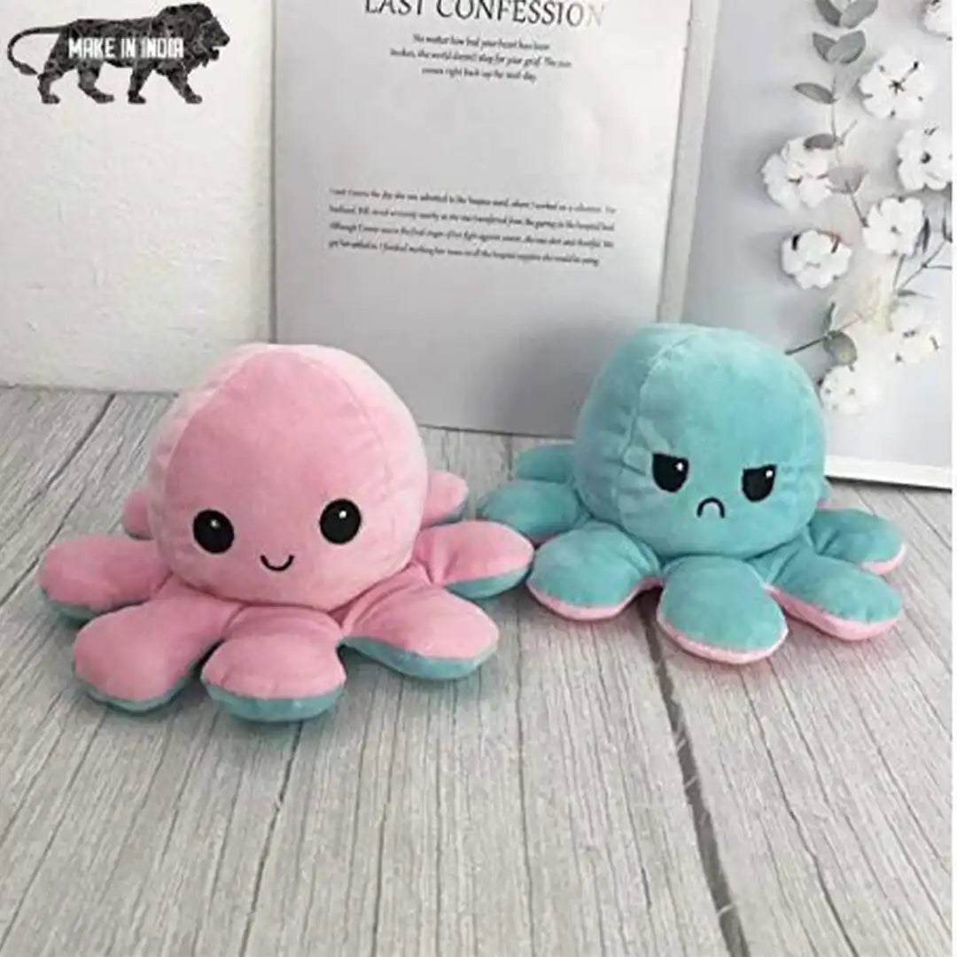 Octopus Reversible Sitting Plush Soft Toy Animal for Kids