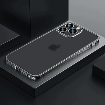 iPhone Series Slim Metal Lock case with Camera Lens Protector